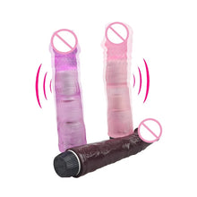 Cargar imagen en el visor de la galería, Dildo Vibrador consoladores de cristal realistas para mujer adulta, Juguetes sexuales eróticos de pene grande de velocidad múltiple MOD QSDZ-004
