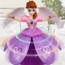 Cargar imagen en el visor de la galería, Muñeca eléctrica de princesa bailarina, giratorio con luz LED, Juguete musical para cantar MOD HJ278