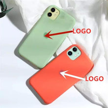 Cargar imagen en el visor de la galería, Colorido de silicona líquida estuche para teléfono suave para iPhone 11 iPhone 11 Pro iPhone 11 Pro Max iPhone X XR XS MAX 7 7 6 6S más caso estuche 360 - mychinashop.com