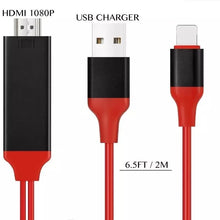 Cargar imagen en el visor de la galería, Cable de 8 pines a HDMI HDTV TV adaptador de AV Digital USB de 2M HDMI 1080P inteligente convertidor de Cable para Apple TV para IPhone HD Plug and Play Mod L7-A - mychinashop.com