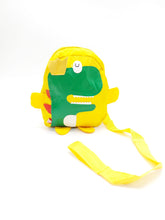 Cargar imagen en el visor de la galería, Mochila de lona con bordado de dinosaurio Prescolar mini para niños y estudiantes, mochila personalizada de dibujos animados para ir a la escuela con correa de seguridad MOD