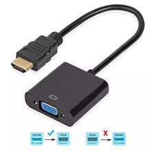 Cargar imagen en el visor de la galería, Adaptador de HDMI a VGA Cable convertidor de HDMI a VGA adaptador soporte 1080P con Cable de Audio Cable para HDTV XBOX PS3 PS4 portátil caja de TV - mychinashop.com