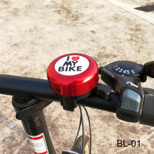 Cargar imagen en el visor de la galería, Timbre de manillar de bicicleta para I ❤️ MY BIKE , timbre de sonido fuerte, advertencia, minibocina para bicicleta MOD BICI 002