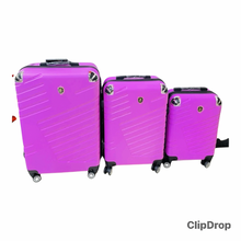 Cargar imagen en el visor de la galería, Maleta de viaje con ruedas para mujer, juego de equipaje rodante, bolsa de equipaje con ruedas, 3 pzs