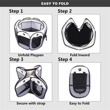 Cargar imagen en el visor de la galería, Casa tienda plegable para perros, gatos, Corralito, Perrera de fácil operación, cerca octogonal MEDIANA Y GRANDE