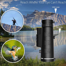 Cargar imagen en el visor de la galería, Telescopio Monocular celular o caza HD con Zoom de 40X60, prismáticos de visión clara para ver el teléfono móvil, acampar y cazar al aire libre MOD 40x60B