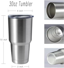Cargar imagen en el visor de la galería, Vaso tipo yeti liso Vasos aislados de acero inoxidable con tapas, vaso de doble pared aislado al vacío, Úsala como taza de viaje, taza de café 30 oz 900 ml MOD 2005