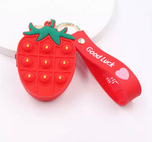 Cargar imagen en el visor de la galería, Monedero Popper sensorial de silicona, bolsa de almacenamiento de burbujas de empuje, de descompresión, unicornio arcoíris, monedero, juguete inquieto MOD GJB005