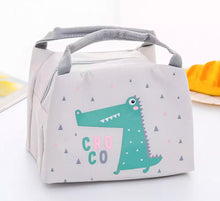 Cargar imagen en el visor de la galería, Bolsa de almuerzo con dibujos animados para mujer, niña y niño, fiambrera con aislamiento térmico, bolsa de Picnic para comida, bolsa para botella de leche DISEÑO FIAMBRERA MOD 6713