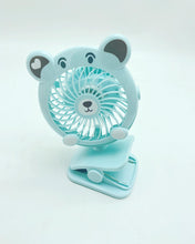 Cargar imagen en el visor de la galería, Ventilador de alto flujo 360 grados para escritorio oficina recamara de batería y pila recargable moda kawai MOD LM7545