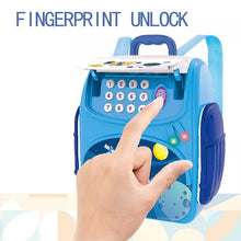 Cargar imagen en el visor de la galería, Mochila portátil para niños, alcancía de juguete con contraseña y huella dactilar, juguete creativo, depósito automático, Mini ATM,