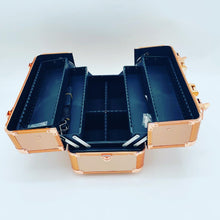 Cargar imagen en el visor de la galería, Estuche de cosméticos profesional 36.5x22x26 portátil de gran capacidad, bolsa de maquillaje de mano, a la moda, almacenamiento multicapa, caja de belleza MOD CX7570 - mychinashop.com