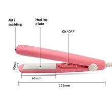 Cargar imagen en el visor de la galería, Mini plancha de pelo de dibujos animados, pequeño rizador de pelo húmedo fresco, alisador de cabello bonito para el hogar