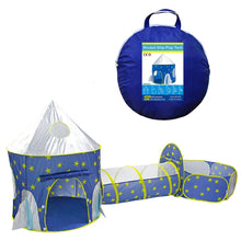 Cargar imagen en el visor de la galería, Castillo cuete con juego de túnel y alberca de pelotas 3 en 1, casa de juego de apertura rápida, tienda de campaña portátil, túnel interior para gatear, regalo para niños castillo MOD 10513