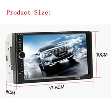 Cargar imagen en el visor de la galería, Auto estéreo car multimedia player 7018B autorradio 2 din 7 cámara integrada de reversa "Pantalla táctil audio estéreo bluetooth soporte fm control de cámara - mychinashop.com
