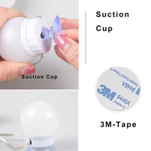 Cargar imagen en el visor de la galería, Lámpara LED USB de 5V para tocador, interruptor con Sensor táctil, regulable, para maquillaje, espejo de pared, Bombilla para tocador, mesa de maquillaje,
