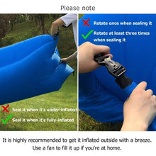 Cargar imagen en el visor de la galería, Tumbona inflable LAY ZEE LOUNG para playa, saco de dormir ligero, hamaca de aire, sofá inflable rápido plegable para playa, Camping, viajes MOD JJP40