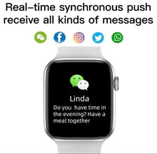 Cargar imagen en el visor de la galería, Reloj inteligente T500 Plus para hombre y mujer, pulsera inteligente con Bluetooth, llamada, rastreador deportivo de ritmo cardíaco, , Control remoto