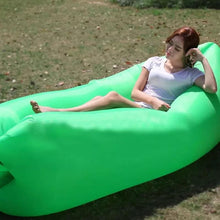 Cargar imagen en el visor de la galería, Tumbona inflable LAY ZEE LOUNG para playa, saco de dormir ligero, hamaca de aire, sofá inflable rápido plegable para playa, Camping, viajes MOD JJP40