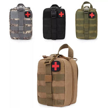 Cargar imagen en el visor de la galería, Bolsa para Kit médico táctico para exteriores, botiquín de primeros auxilios de viaje, montañismo, escalada en roca, salvavidas, deportivo, paquete de cintura