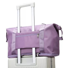Cargar imagen en el visor de la galería, Bolso de viaje de tela Oxford para mujer, maleta de viaje de hombro informal, a la moda y escalable, bolsas de Yoga impermeables de gran capacidad MOD 2022-15