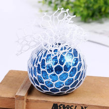 Cargar imagen en el visor de la galería, Pelota de malla para apretar para niños y adultos, bolas de estrés de uva, alivio de la ansiedad, juego sensorial para autismo, alivio del estrés de ventilación cerebros CHICOS MOD A03