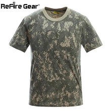Cargar imagen en el visor de la galería, Nueva camiseta de camuflaje para caza al aire libre transpirable para hombres, camiseta de combate Dry Sport Camo Camp UNITALLA negra café beige camuflaje colores surtidos - mychinashop.com