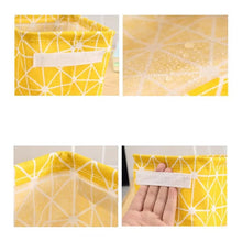 Cargar imagen en el visor de la galería, Cesta de almacenamiento de escritorio de lino, caja de almacenamiento de juguetes, cesta de ropa interior, organizador de cosméticos, organizador de papelería de oficina 16x20 cm MOD 6727