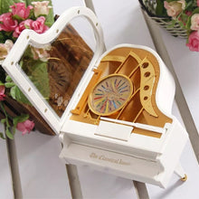 Cargar imagen en el visor de la galería, Caja de música de bailarina con forma de Piano, joyería de plástico, carrusel con manivela manual, mecanismo de caja de música MOD YL-2012