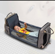 Cargar imagen en el visor de la galería, Pañalera con moises y porta biberón de alta calidad Mod 2083