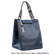 Cargar imagen en el visor de la galería, Fiambrera Bolsa de almuerzo con aislamiento térmico, Enfriador de alimentos, impermeable, Oxford, para pícnic, oficina, viaje, para desayuno MOD HB-711