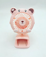 Cargar imagen en el visor de la galería, Ventilador de alto flujo 360 grados para escritorio oficina recamara de batería y pila recargable moda kawai MOD LM7545