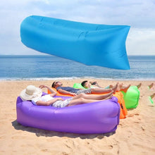 Cargar imagen en el visor de la galería, Tumbona inflable LAY ZEE LOUNG para playa, saco de dormir ligero, hamaca de aire, sofá inflable rápido plegable para playa, Camping, viajes MOD JJP40