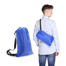 Cargar imagen en el visor de la galería, Tumbona inflable LAY ZEE LOUNG para playa, saco de dormir ligero, hamaca de aire, sofá inflable rápido plegable para playa, Camping, viajes MOD JJP40