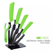 Cargar imagen en el visor de la galería, Juego de cuchillos de cerámica, 5 piezas, cortador de pelado de Chef de cocina, cuchillos de carne, KITCHEN KNIFE RO-6 CS