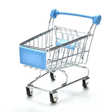 Cargar imagen en el visor de la galería, Carrito de mandado de supermercado para niños, Mini carrito de compras, decoración de escritorio, almacenamiento, juguete, regalo, accesorios para muebles de casa de muñecas MOD