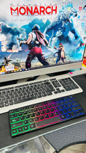 Cargar imagen en el visor de la galería, Miniteclado con cable K64, teclado luminoso de 3 colores para juegos, 64 teclas, retroiluminación RGB, para ordenador, Notebook y oficina