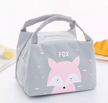 Cargar imagen en el visor de la galería, Bolsa de almuerzo con dibujos animados para mujer, niña y niño, fiambrera con aislamiento térmico, bolsa de Picnic para comida, bolsa para botella de leche DISEÑO FIAMBRERA MOD 6713