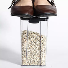 Cargar imagen en el visor de la galería, Caja de Pasta hermética transparente 1500ml para despensa, latas selladas multigrano, contenedor de almacenamiento de alimentos, refrigerador de cocina de plástico con tapa fresca