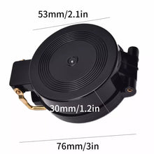 Cargar imagen en el visor de la galería, Brújula portátil del ejército verde, brújula con lente plegable, marco de aluminio, carcasa impermeable, herramienta para exteriores MOD ZNZ33