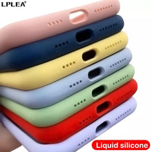 Cargar imagen en el visor de la galería, Colorido de silicona líquida estuche para teléfono suave para iPhone 11 iPhone 11 Pro iPhone 11 Pro Max iPhone X XR XS MAX 7 7 6 6S más caso estuche 360 - mychinashop.com