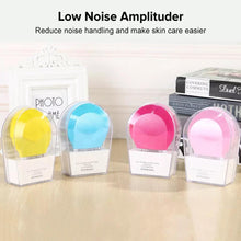 Cargar imagen en el visor de la galería, Cepillo de limpieza Facial sónico de silicona Q-325 cepillo de limpieza Facial, vibración eléctrica Ultra Sónica, recargable limpiador eliminador de espinillas - mychinashop.com