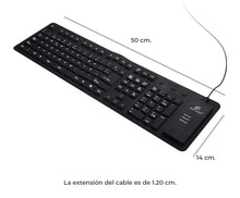 Cargar imagen en el visor de la galería, Teclado plegable Flexible impermeable de goma de silicona, USB, 109 teclas, para PC,MOD TC02.85 - mychinashop.com