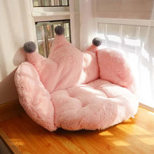 Cargar imagen en el visor de la galería, Sillón peluche Cojín de felpa suave con forma de corona para silla, cojín de asiento de Animal para niños, alfombrilla para sofá, Tatami para piernas, soporte Lumbar, decoración de oficina