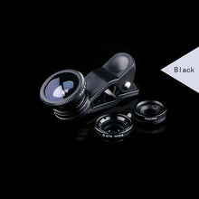 Cargar imagen en el visor de la galería, Universal clip Gran Angular lente ojo de pez Macro Cámara Kits teléfono móvil lentes de ojo de pez con Clip 0.67x para todos los teléfonos - mychinashop.com