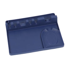 Cargar imagen en el visor de la galería, Soporte de cuchara de silicona 2 en 1, soporte de cuchara de mayor tamaño para la encimera de la estufa, reposapiés mejorado con almohadilla de goteo, incluye 5 ranuras y 1 cuchara