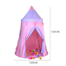 Cargar imagen en el visor de la galería, Tienda de campaña castillo COLOR ROSA REFORZADA para interiores y exteriores reforzado para niños, casa de Juegos de Princesa para bebés, tipi de juego portátil para niños y niñas, cabaña divertida, sala de zona interesante MOD 10582-1