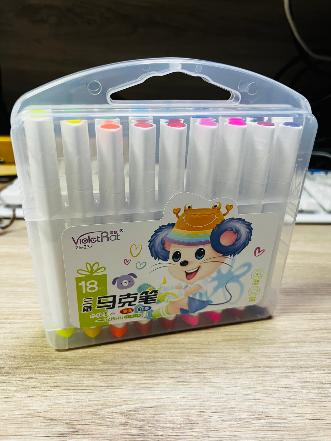 Set de plumones con estuche MOD ZS-237