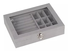 Cargar imagen en el visor de la galería, Caja de almacenamiento tapa de cristal joyero MOD SSJ35
