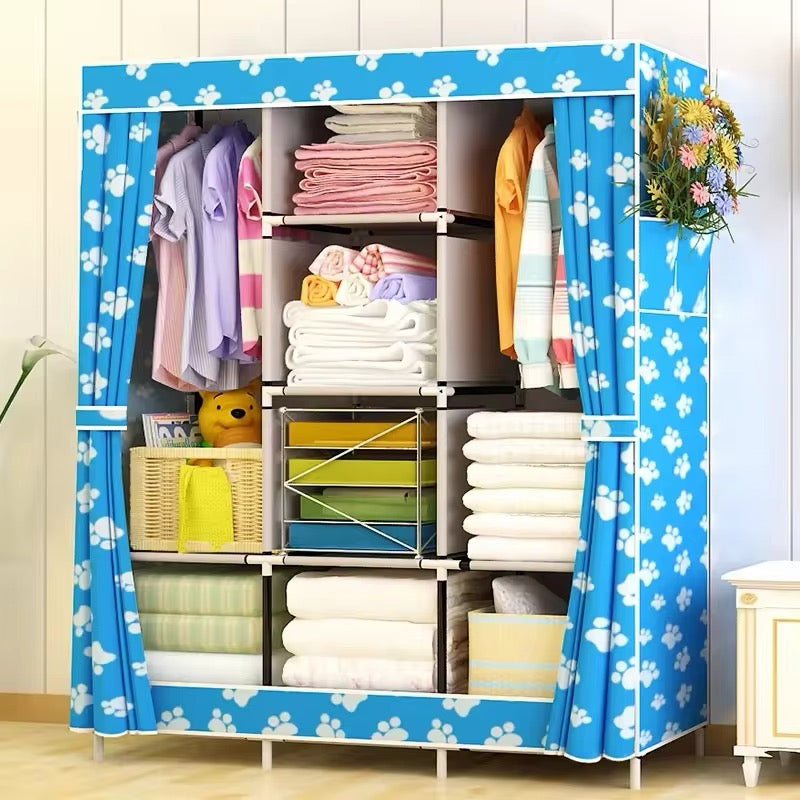 Armario portátil espacioso, organizador de armario, armario de ropa, vestidor de almacenamiento para dormitorio, juguetes, toallas, Libros